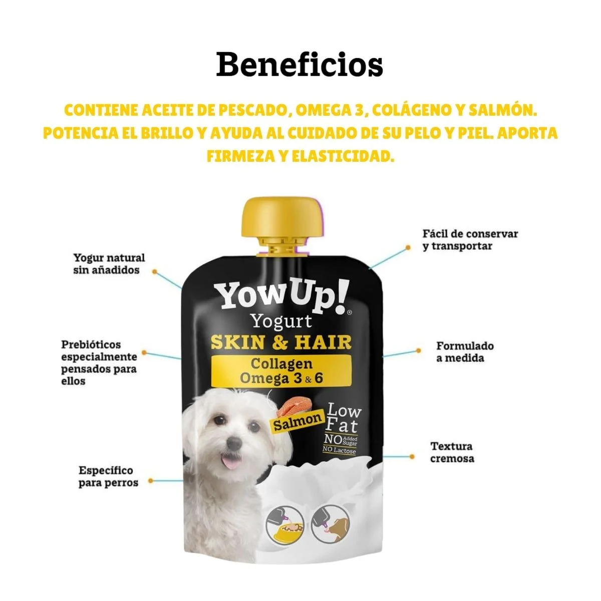 YowUp Skin and Hair Salmón Perro - Imagen 4