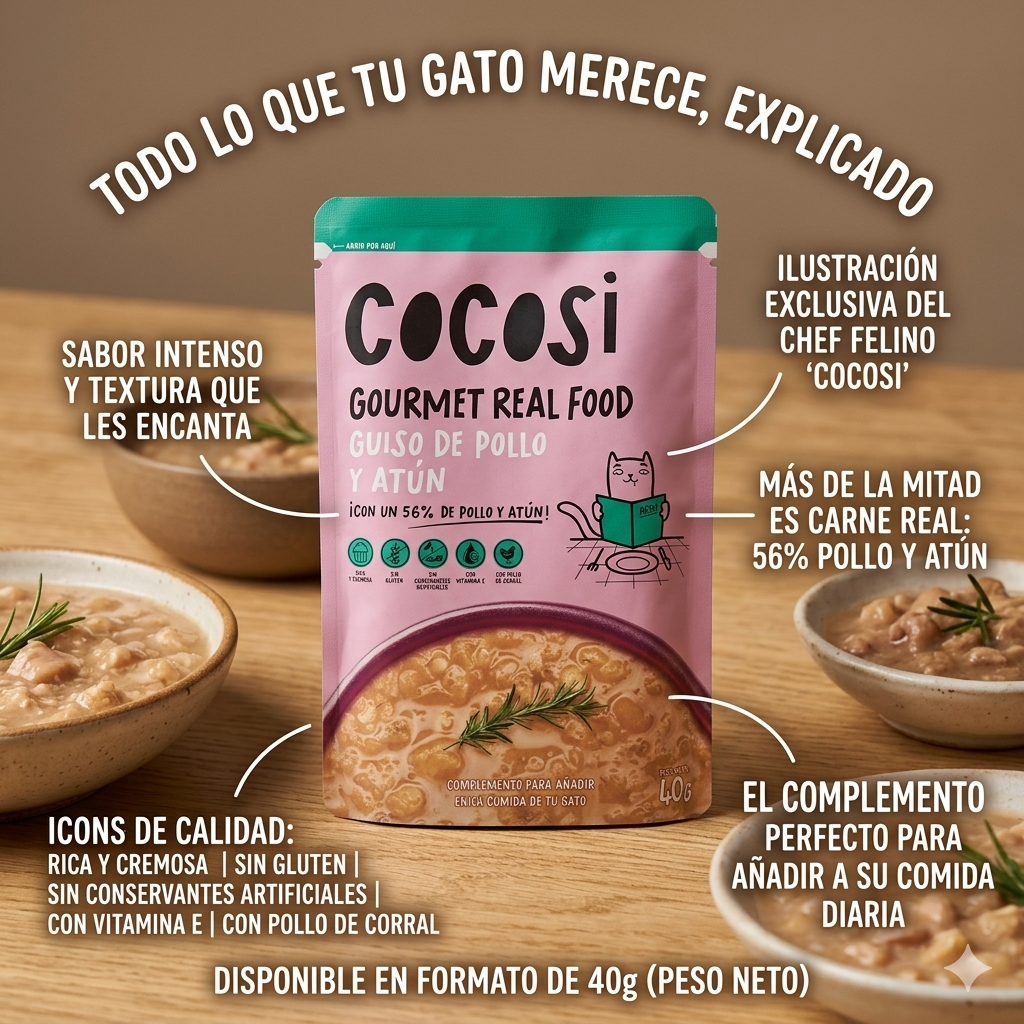 Cocosi Guiso de pollo y atún - Imagen 2