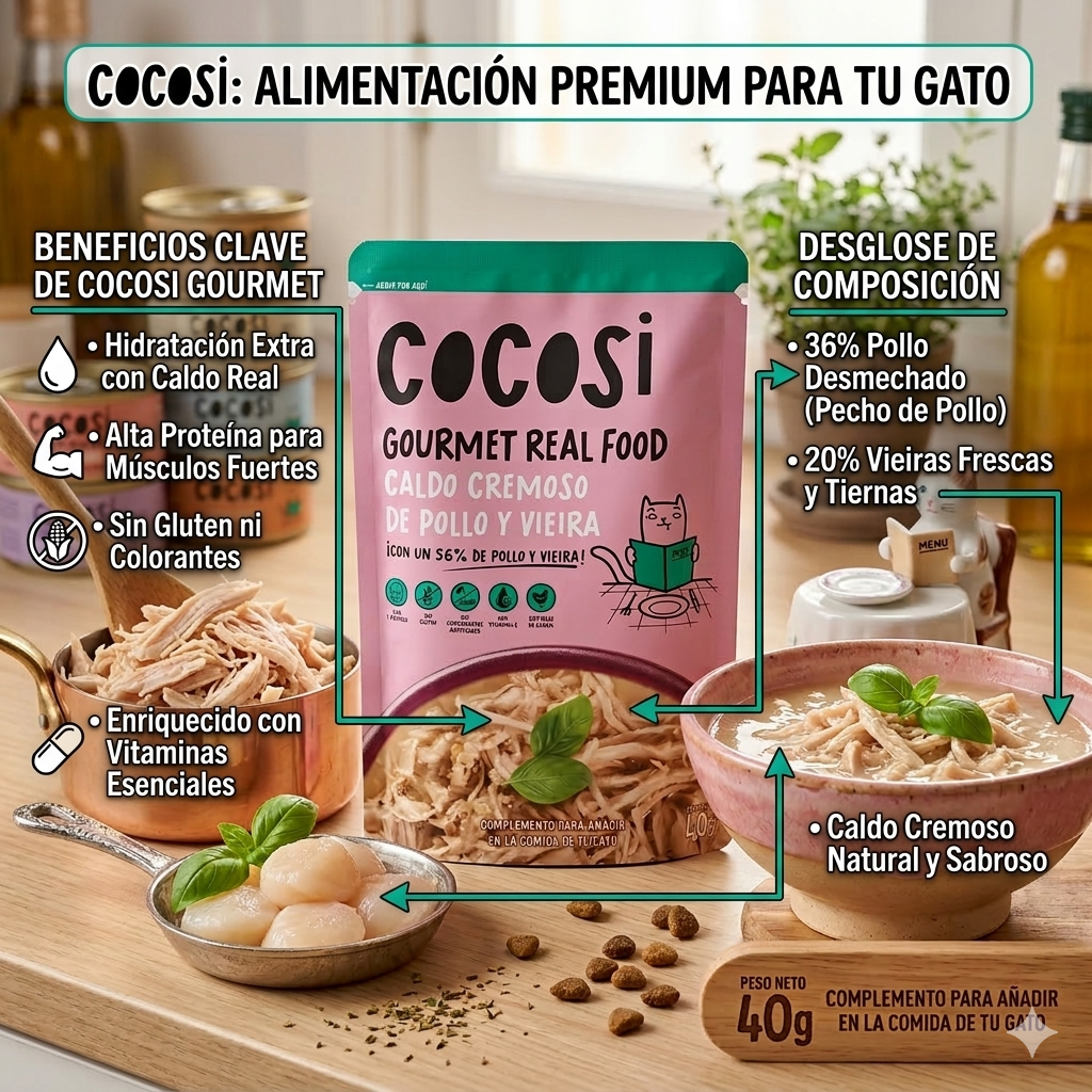 Cocosi Caldo Cremoso de Pollo y Vieira - Imagen 3