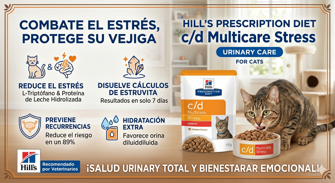 HILLS PD URINARY CARE C/D MULTICARE STRESS POUCH 85G - Imagen 2