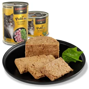 Leonardo Comida Húmeda Superior de Pollo con Espinacas para Gatos
