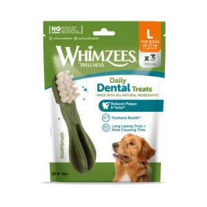 Whimzees Toothbrush Cepillo de Dientes Snack Dental para Perros L