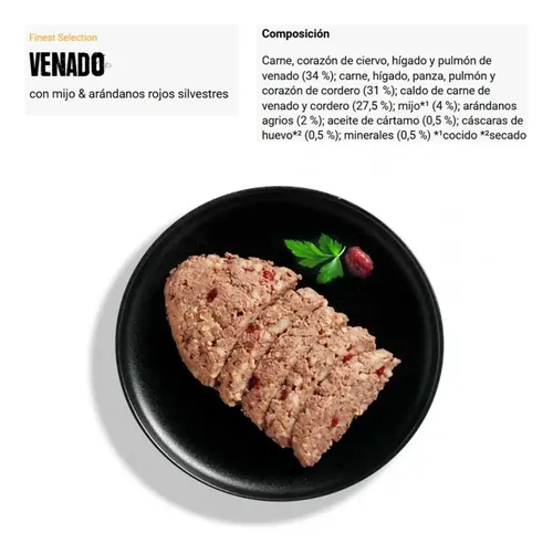 BELCANDO VENADO CON ARANDANOS Y MIJO 300GR SOBRES - Imagen 3