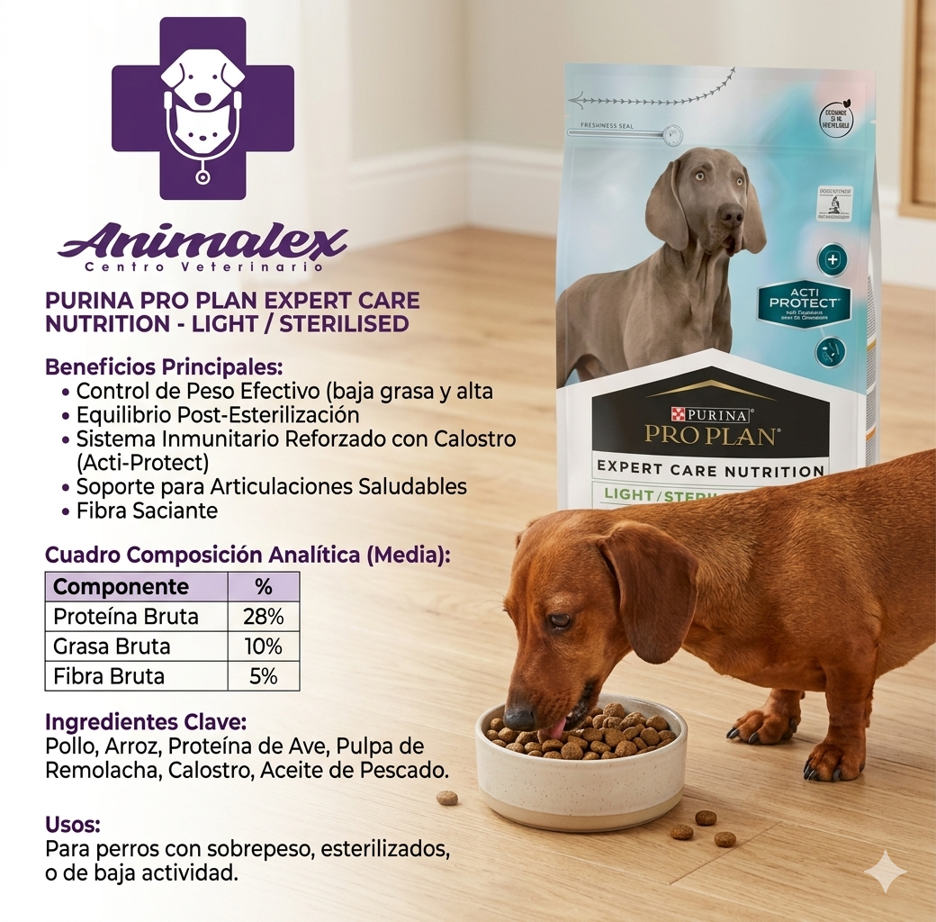PROPLAN EXPERT ADULT STERILIZ/LIGHT ALLSIZE 3KG - Imagen 2