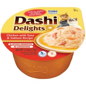 CHURU CAT DASHI DELIGHT POLLO CON ATUN Y SALMON 70GR